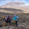 People in a Travel on the Mount Kilimanjaro