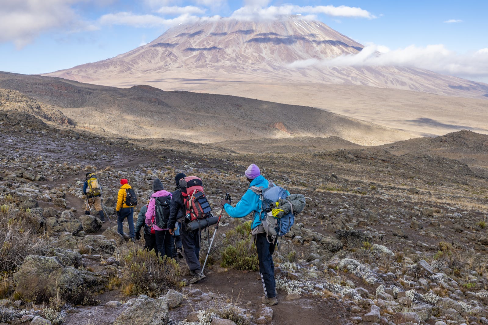 People in a Travel on the Mount Kilimanjaro